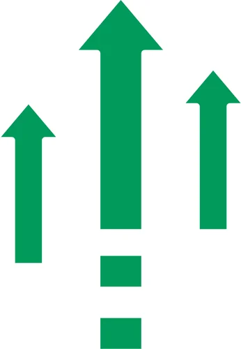 Seta indicando evolução