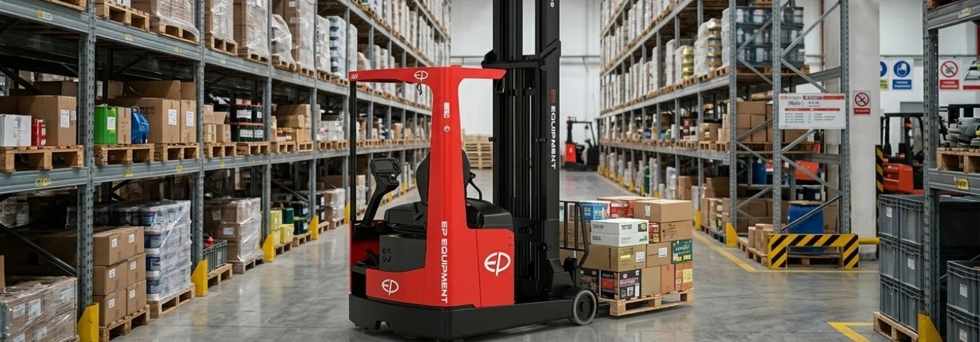 Empilhadeira retrátil 48 V Li-ion para 2 toneladas