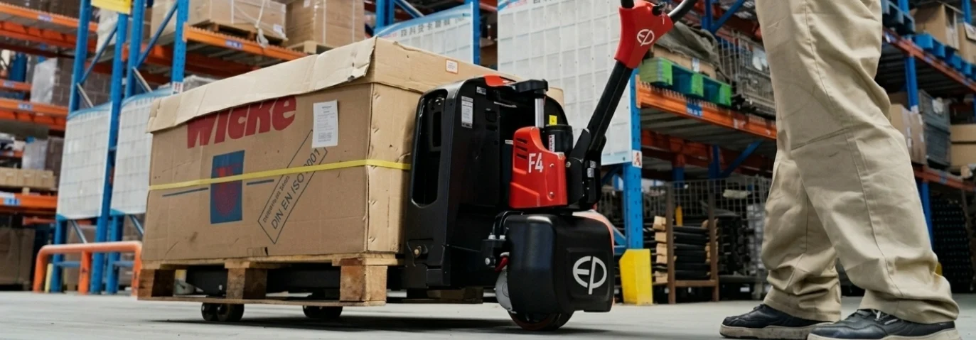 Transpaleteira elétrica compacta para o trabalho diário